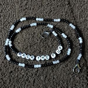 Handmade Face Mask Holder "BACK THE F UP"